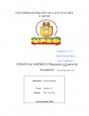 Planificacion y Control de Inventario