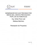 GENERADOR DE ELECTRICIDAD POR MEDIO DEL VIENTO PROVOCADO POR LOS AUTOMOVILES