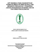 App Dinamica para la detección de bullying