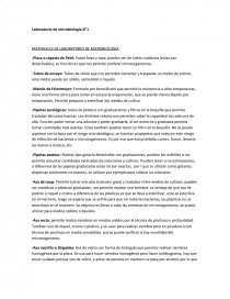 MATERIALES DE LABORATORIO DE MICROBIOLOGÍA. Página 1