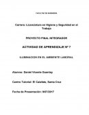 Actividad de aprendizaje Nº 7 Iluminacion en el ambiente laboral