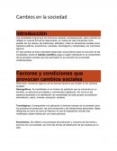 Cambios en la sociedad