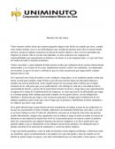 Actividad. Proyecto de vida. Reflexión personal sobre la vida, la familia, las aspiraciones, la espiritualidad y la incertidumbre generada por la pandemia