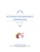 ACTIVIDAD INTEGRADORA 5 CONFIBILIDAD