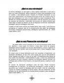 ¿Qué es una estrategia?