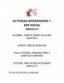 Actividad integradora 1. Ser social