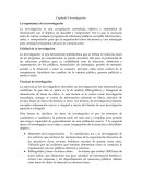 Capítulo 5 Investigación La importancia de la investigación
