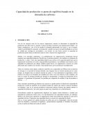 Capacidad de producción vs punto de equilibrio basado en la demanda de carbones