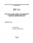 IMPACTOS DEL CLIMA LABORAL EN COLABORADORES DE LA EMPRESA SODIMAC HOME CENTER