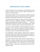 IMPORTANCIA DEL CAPITAL HUMANO