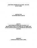 AUDITORIA INTERNA DE CALIDAD - NTC ISO