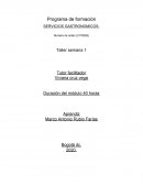 Programa de formación SERVICIOS GASTRONOMICOS