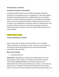 Filosofía General. Página 1