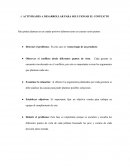 Actividades a desarrollar para solucionar el conflicto