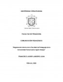 “Reglamento Interno de la Facultad de Pedagogía de la Universidad Veracruzana región Xalapa”