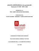 ANALISIS JURISPRUDENCIAL Acta aprobada #60