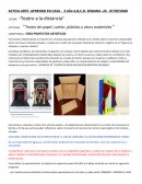 ACTIVIDAD: “ Teatro de papel, cartón, plástico y otros materiales ”