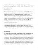 POLÍTICAS PÚBLICAS PARA LA ATENCIÓN INTEGRAL EN COLOMBIA