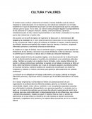 Cultura y valores