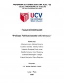 TRABAJO DE INVESTIGACION “Políticas Públicas basado en Evidencias”