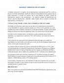 BALANZA COMERCIAL DEL ECUADOR