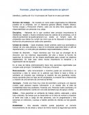 Formato: ¿Qué tipo de administración se aplica?