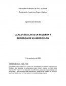 CARGA CIRCULANTE EN MOLIENDA Y EFICIENCIA DE UN HIDROCICLÓN
