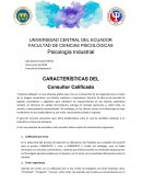 CARACTERÍSTICAS DEL Consultor Calificado