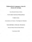 Elaboración de empaques a base de cáscara de naranja