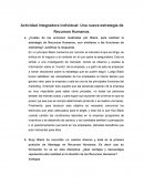Actividad integradora individual: Una nueva estrategia de Recursos Humanos