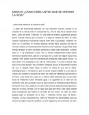 ENSAYO ¿COMO CREE USTED QUE SE ORIGINO LA VIDA?