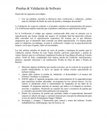Pruebas & Validación de Software. Página 1