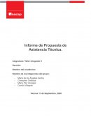 Plan de asistencia tecnica empresa “Aguas Andinas S.A”