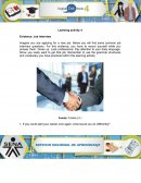 Learning activity 4 Evidence: Job interview