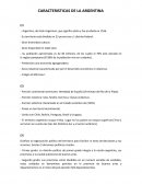 CARACTERISTICAS DE LA ARGENTINA