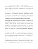 ¿Cuáles son los objetivos de una empresa?