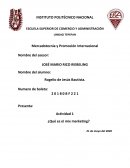 Mercadotecnia y Promoción Internacional