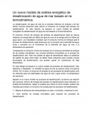 Análisis energético de desalinización