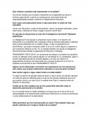 Que criterios considera más importantes en la adultez?