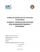 INTRODUCCIÓN SOFTWARE SPSS, INFORMACIÓN PRIMARIA Y SECUNDARIA