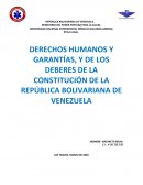 DERECHOS HUMANOS Y GARANTÍAS, Y DE LOS DEBERES DE LA CONSTITUCIÓN DE LA REPÚBLICA BOLIVARIANA DE VENEZUELA