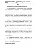 Diseño Gestión de recursos humanos: procesos de recursos humanos