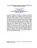 CULTURA ORGANIZACIONAL: SENTIDO DE APEGO EN EMPLEADOS DE INSTITUCIONES HOSPITALARIAS