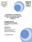 PLANEACION DE CONTROL DE PLAZAS SUBCOMPETENCIA (PLANEACION DEL PERSONAL)