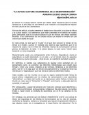 La actual cultura colombiana, de la desinformación