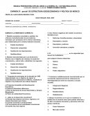EXAMEN PARCIAL DE ESTRUCTURA SOCIO ECONÓMICA Y POLÍTICA DE MÉXICO