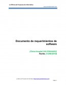 Documento de requerimientos de software