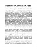 Resumen Camino a Cristo.