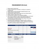 Procedimiento cuadre de caja