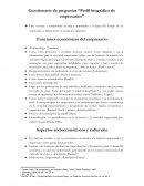 Cuestionario de preguntas “Perfil biográfico de empresarios”